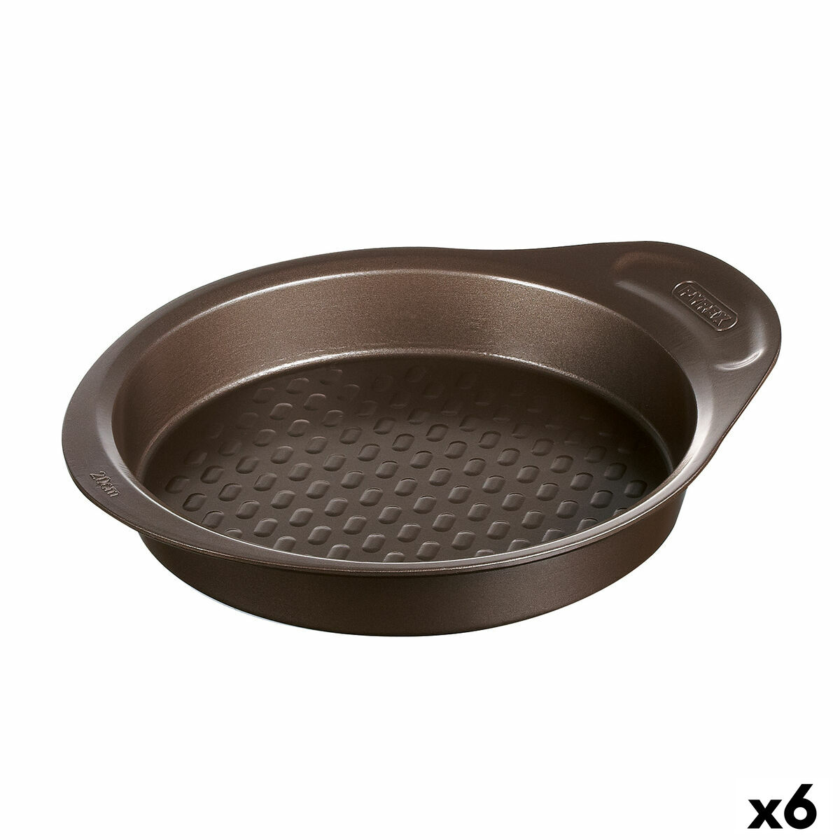 Ugnsform Pyrex Asimetria Rund Svart Ø 26 cm (6 antal)