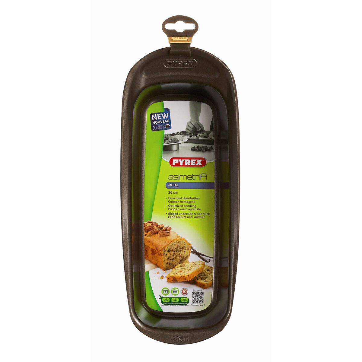 Ugnsform Pyrex Asimetria Rektangulär Svart Ø 26 cm (6 antal) - 2