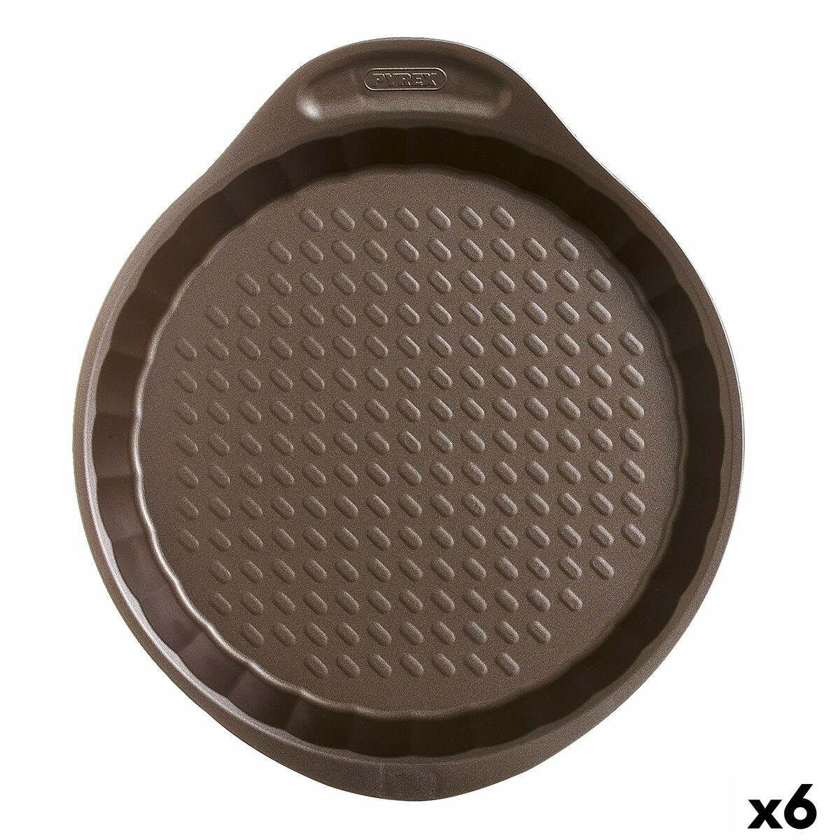 Ugnsform Pyrex Asimetria Rund Svart Platt 30 x 4 cm (6 antal)