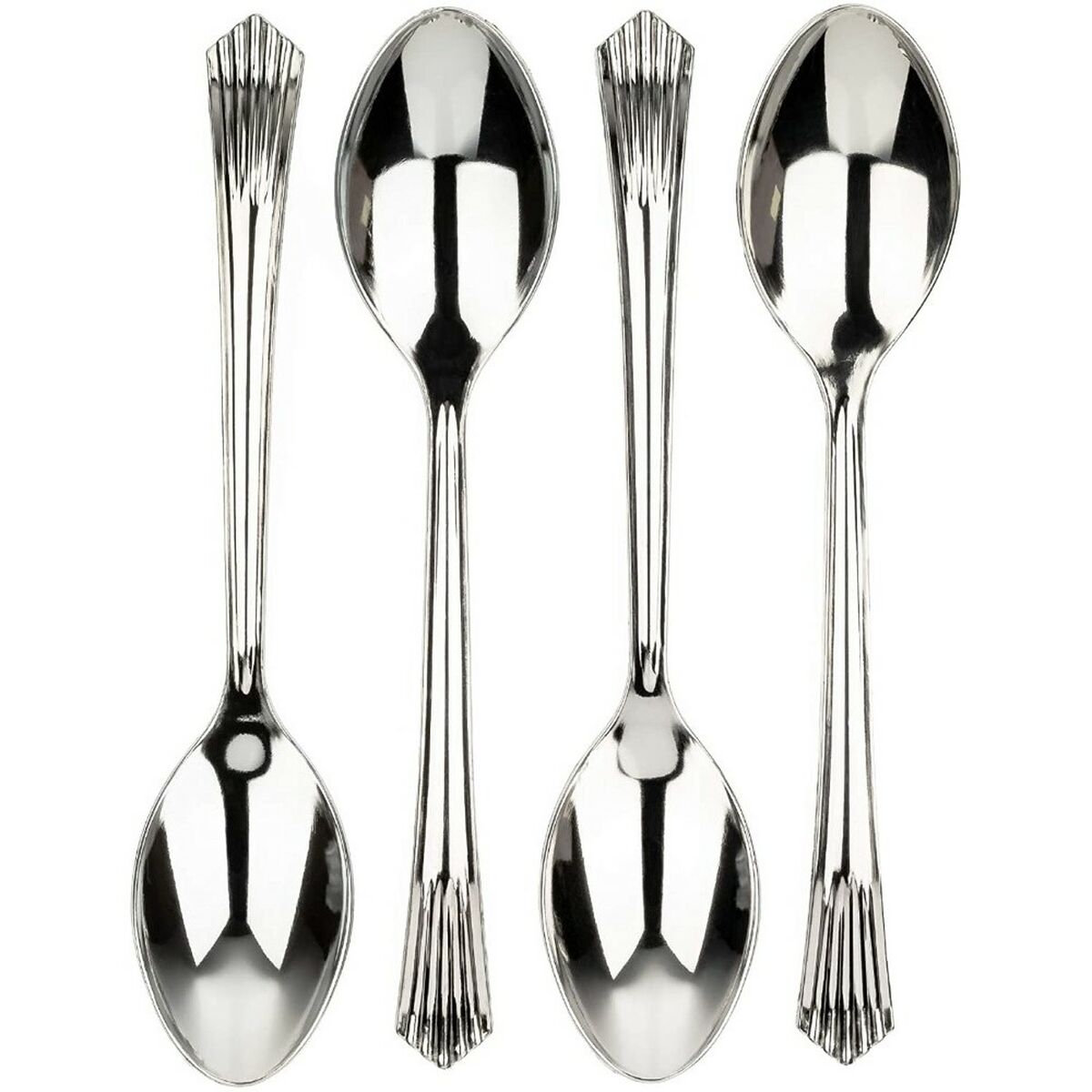 Teskedar Mehrweg Plast Silvrig (Renoverade B)