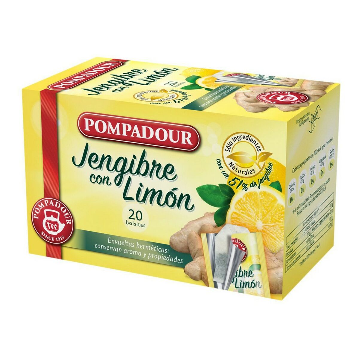 Infusion Pompadour Ingefära Citron (20 uds) - 2