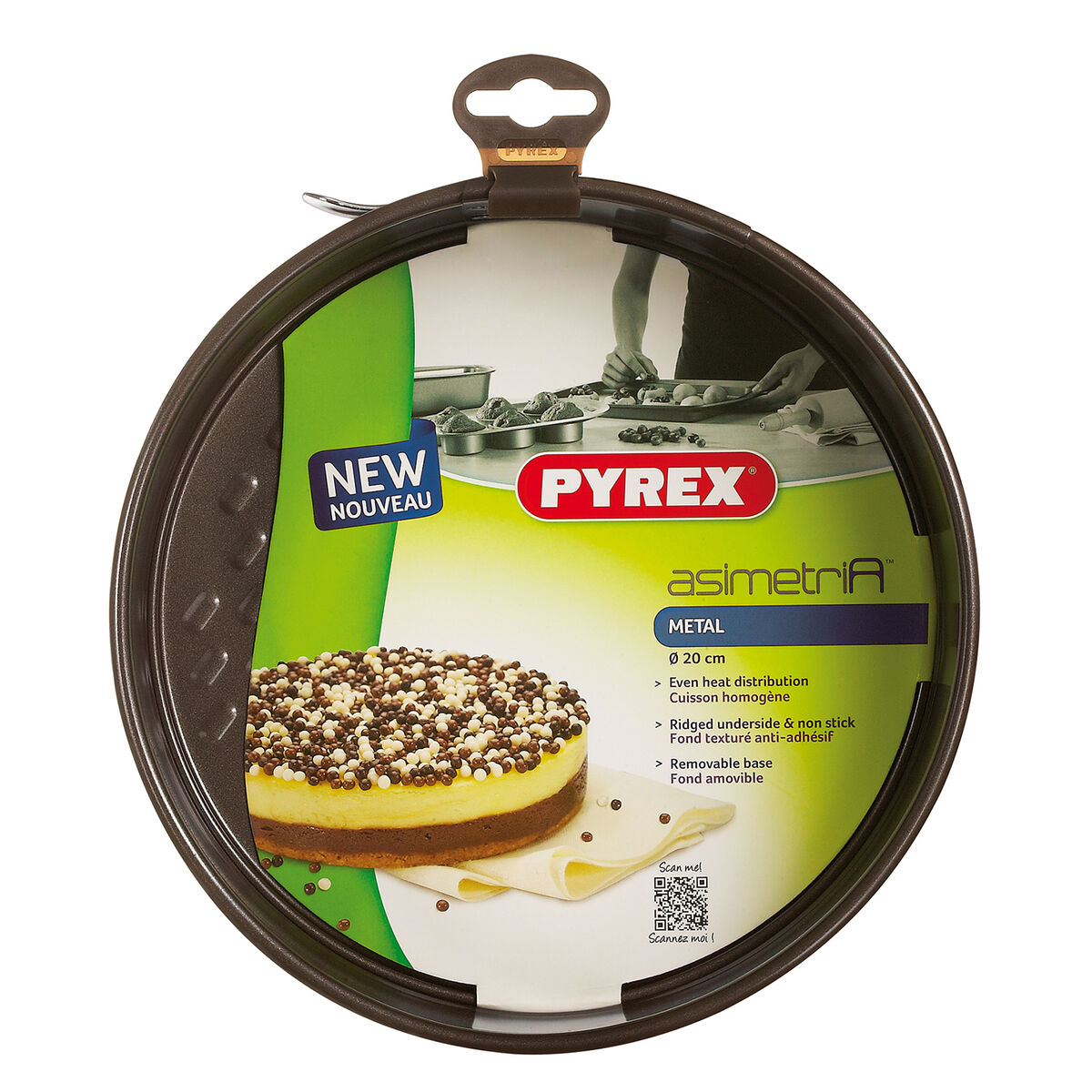 Ugnsform Pyrex Asimetria Rund Metall 4 antal 20 cm - 2