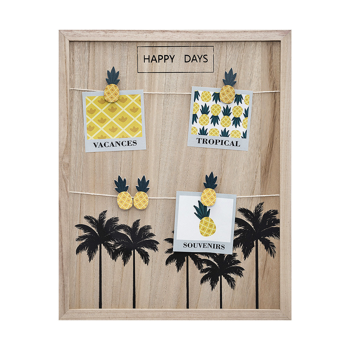 Fotoram med klämmor Atmosphera 48 x 38 x 2,5 cm Multicolour Trä MDF