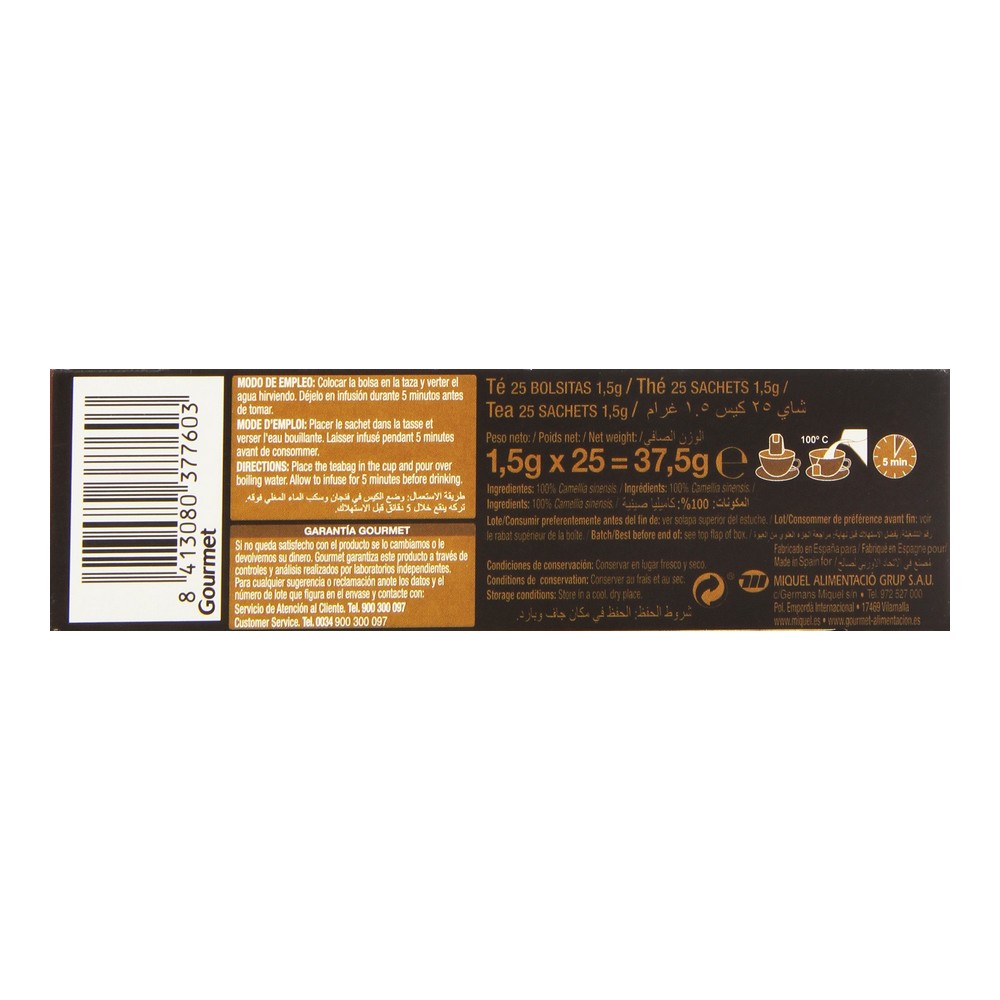 Infusion Gourmet Svart Te (25 uds) - 3
