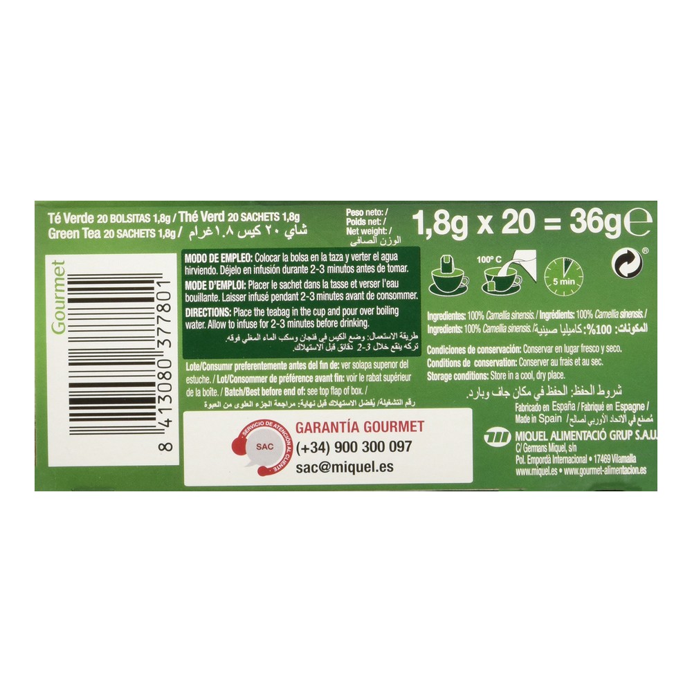 Infusion Gourmet Grönt te (20 uds) - 3