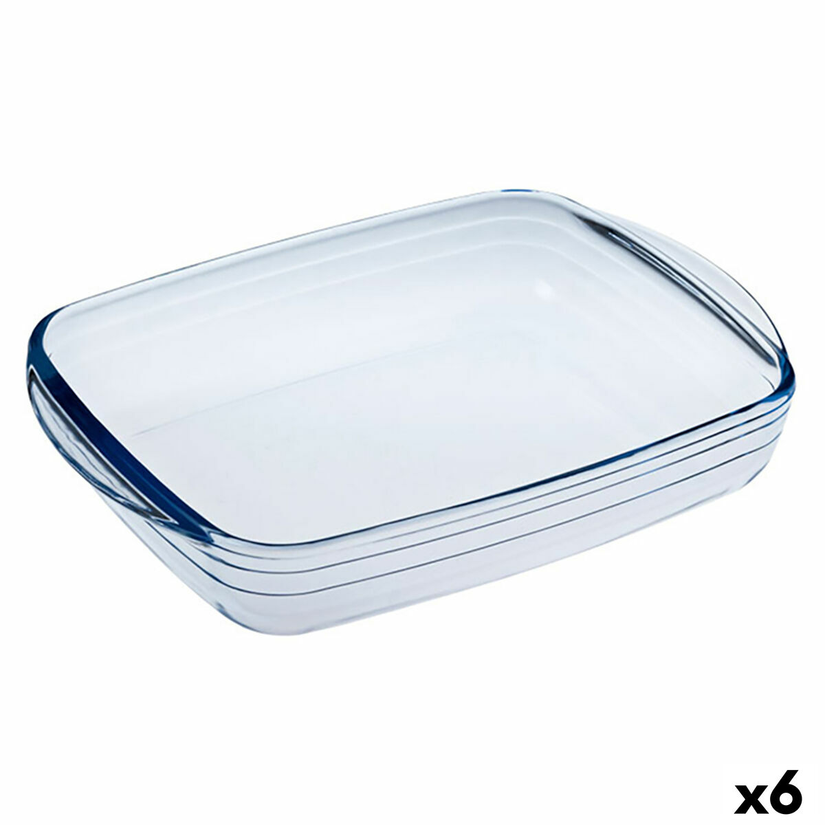 Ugnsform Ô Cuisine Ocuisine Vidrio Rektangulär Transparent Glas 28 x 20 x 5 cm (6 antal)