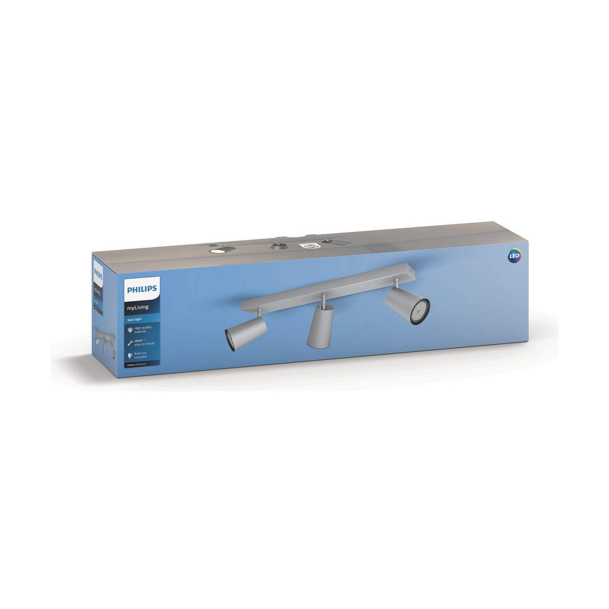 Taklampa Philips Paisley Silvrig Aluminium (44,3 x 11,8 x 9,2 cm) - 2