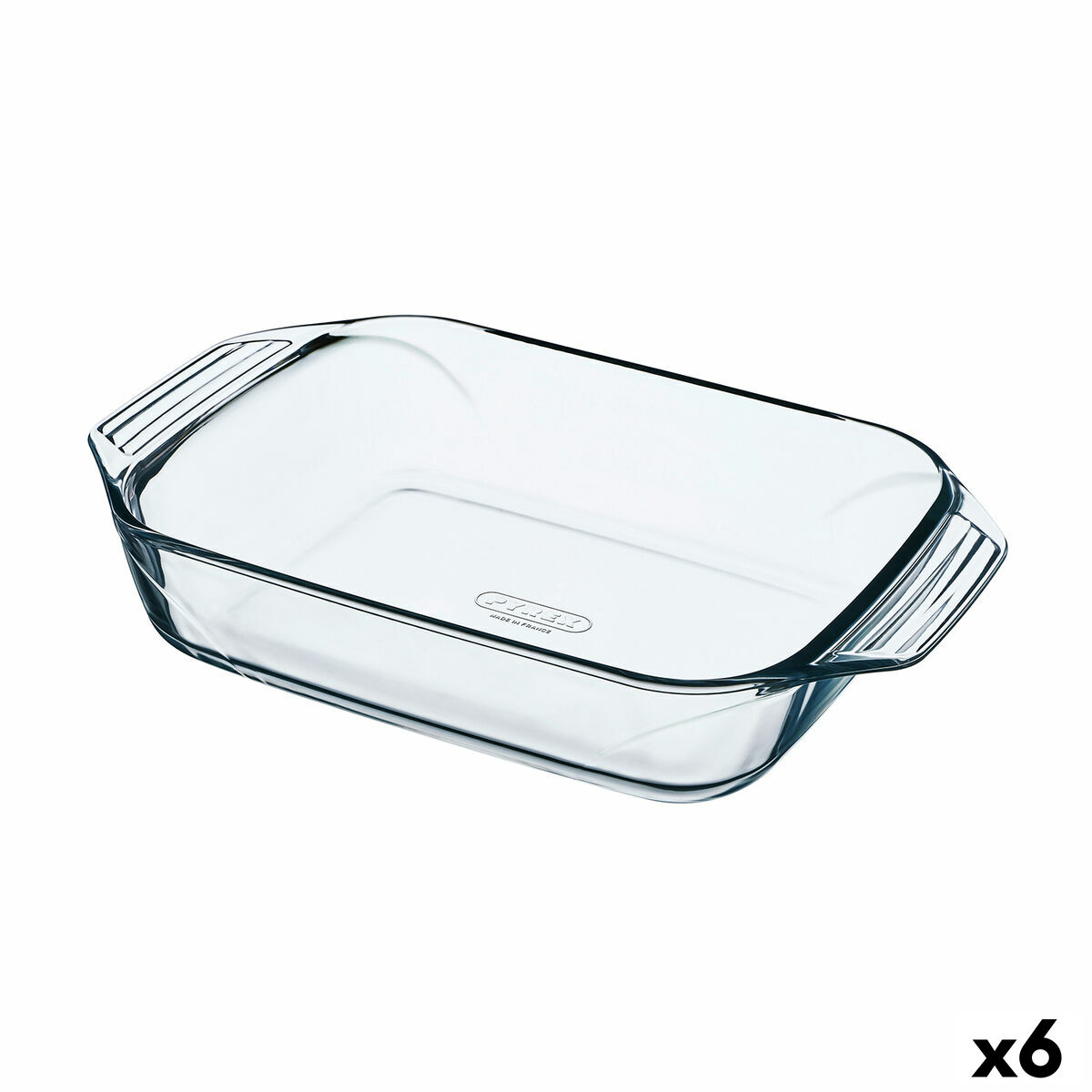 Ugnsform Pyrex Irresistible Rektangulär Transparent Glas 6 antal 31,5 x 19,7 x 6,4 cm