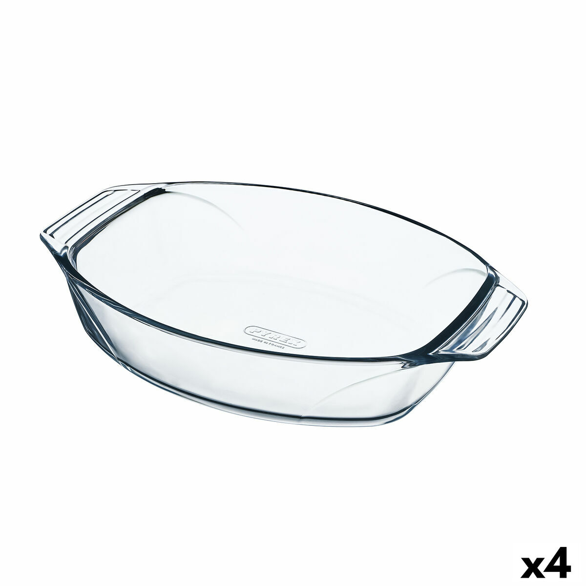Ugnsform Pyrex Irresistible Oval Transparent Glas 39,5 x 27,5 x 7 cm (4 antal)