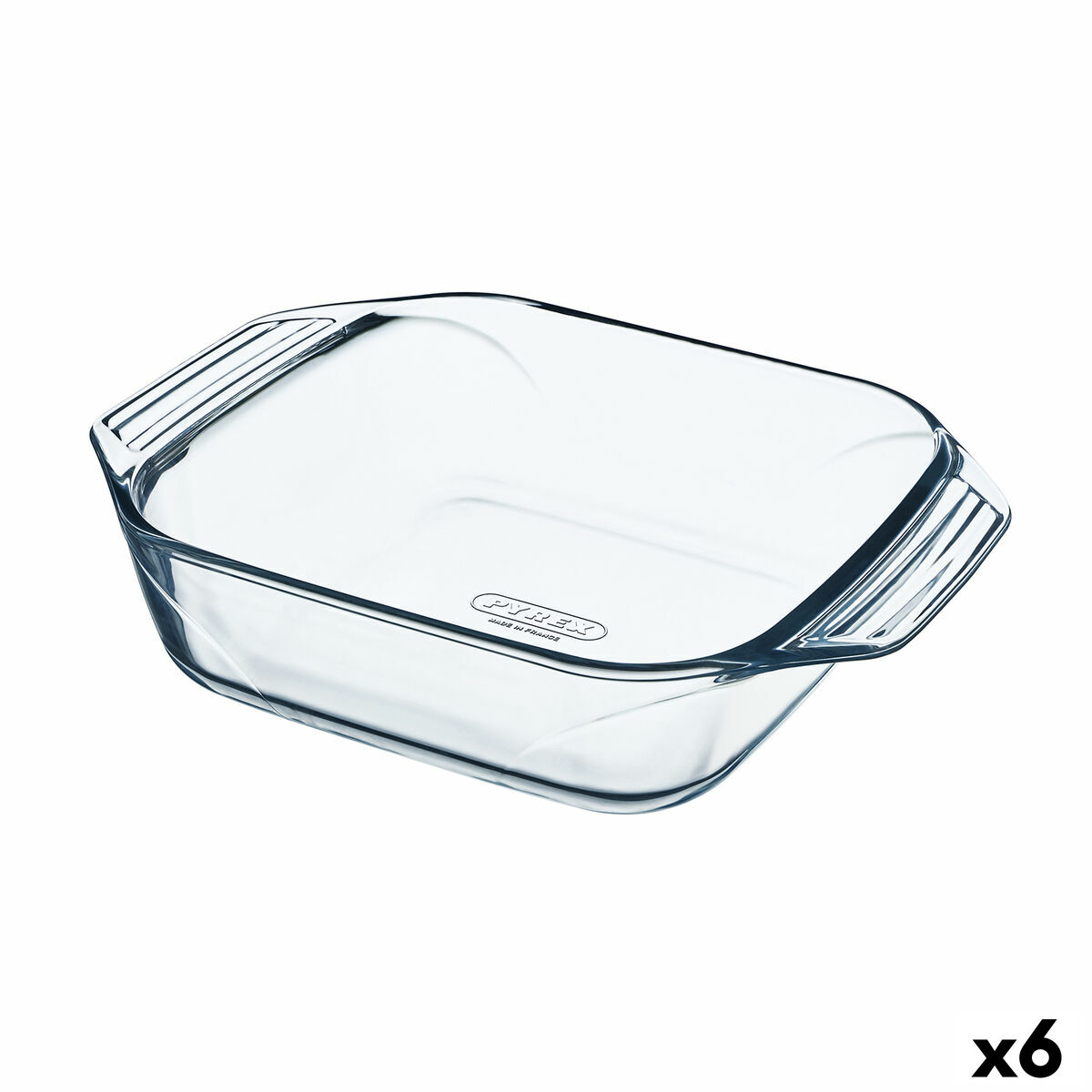 Servingsfat Pyrex Irresistible Fyrkantig Transparent Glas 6 antal 29,2 x 22,7 x 6,8 cm