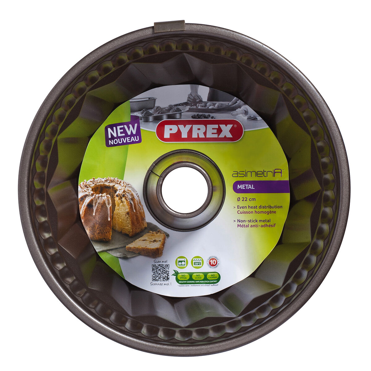 Ugnsform Pyrex Asimetria Ring Svart Metall (6 antal) - 2