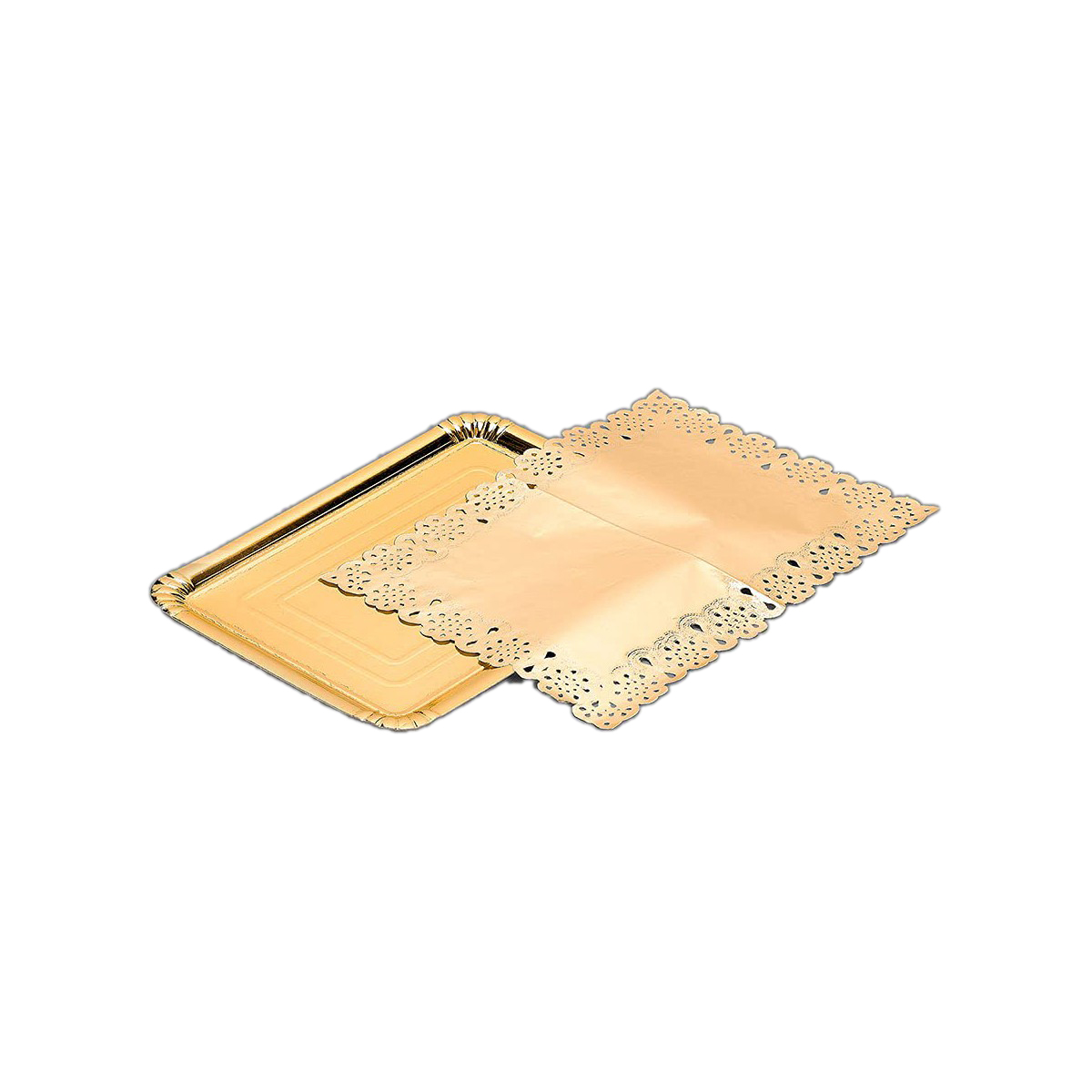 Snacksbricka Best Products Green Guld Papp (25 x 34 cm)