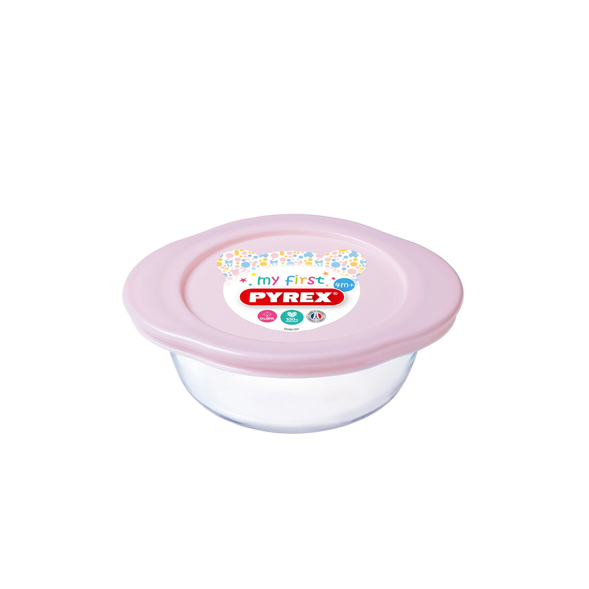 Rund matlåda med lock Pyrex Baby Storage Transparent Glas (350 ml) (5 antal) - 2