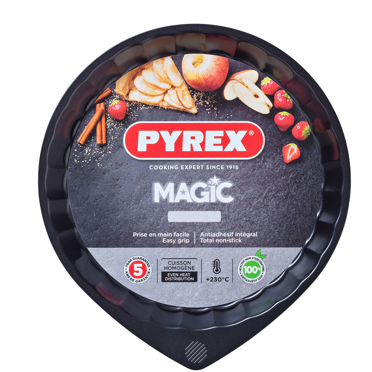 Ugnsform Pyrex Magic Rund Svart Platt Ø 30 cm (6 antal) - 3