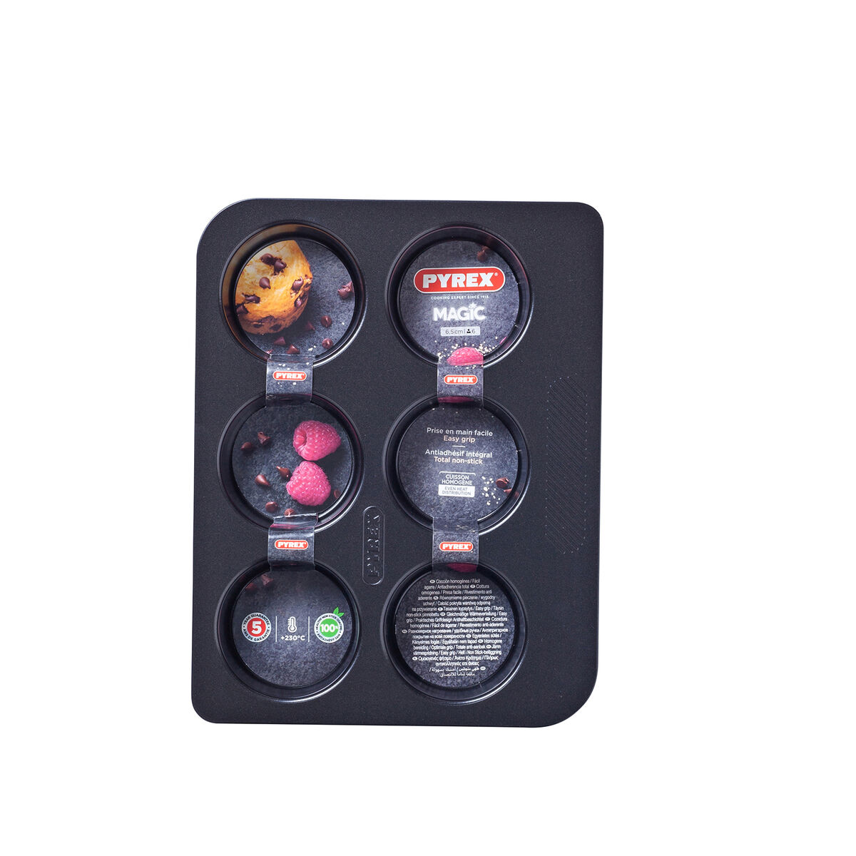Ttartelettform Pyrex Magic Svart 24 x 18 x 3 cm (6 antal) - 3