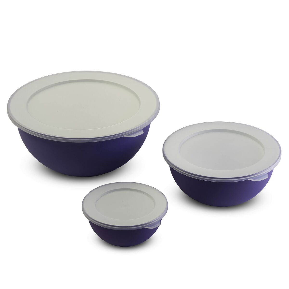 Set med stapelbara, hermetiskt förslutna, matlådor (Renoverade C)