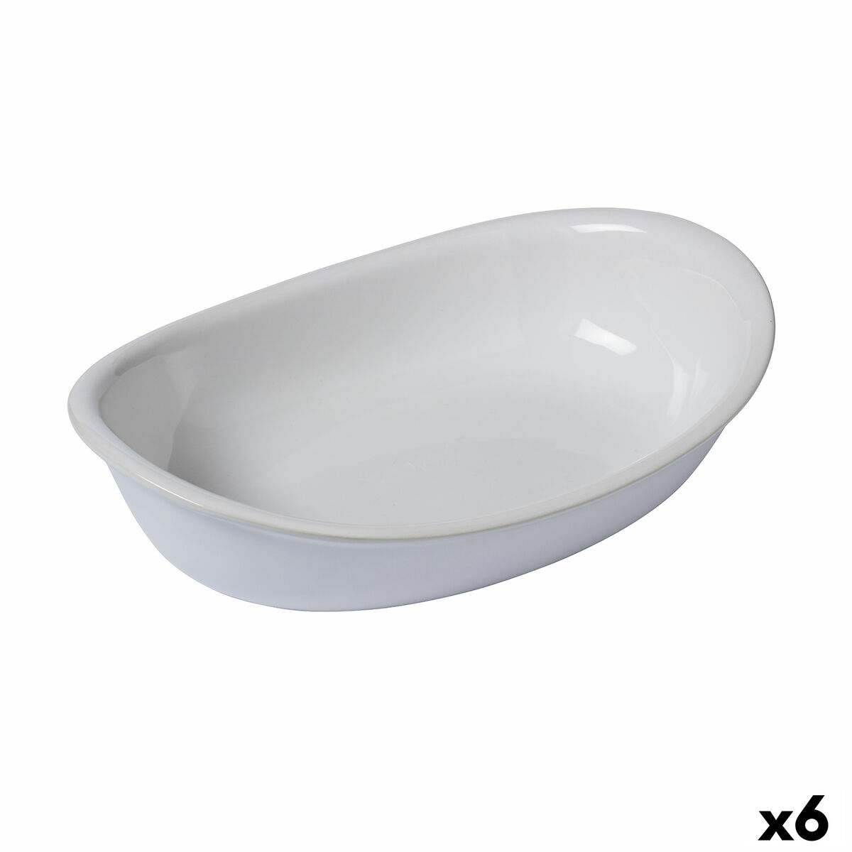 Ugnsform Pyrex Supreme Oval 31 x 21 x 7,5 cm Keramik Vit (6 antal)