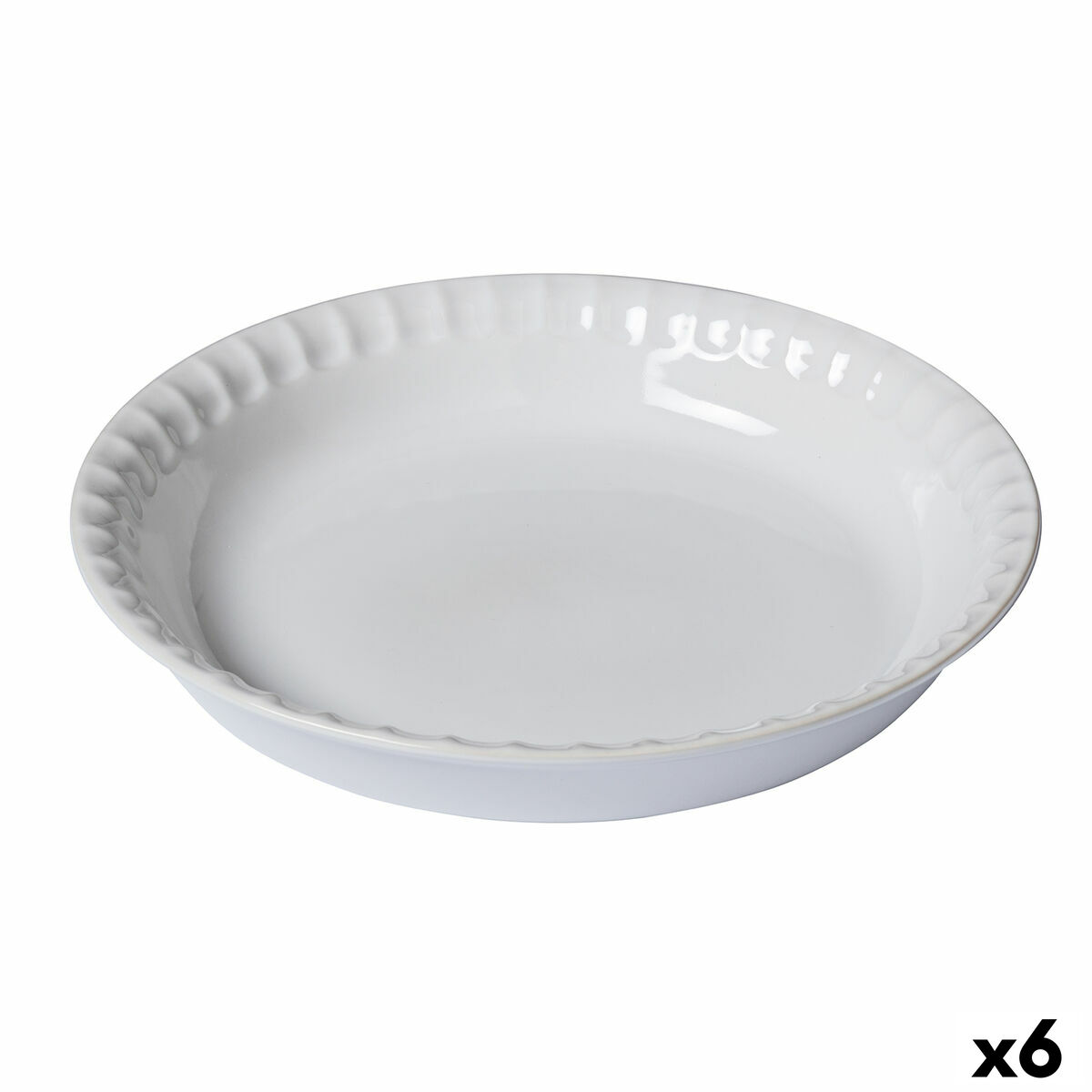 Ugnsform Pyrex Supreme Rund 25,5 x 25,5 x 4 cm Vit (6 antal)