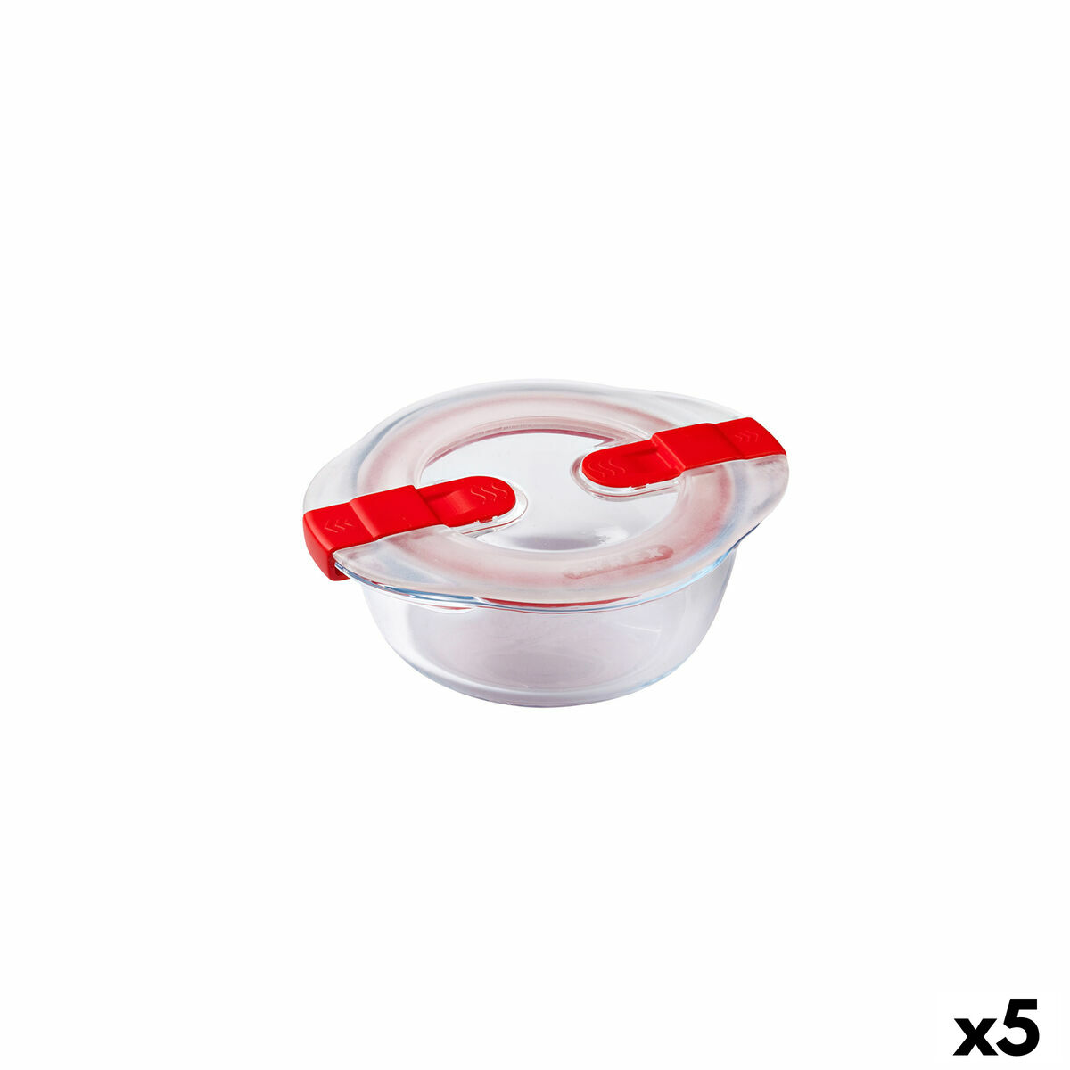 Hermetisk matlåda Pyrex Cook & Heat 15 x 12 x 5 cm 350 ml Transparent Glas (5 antal)