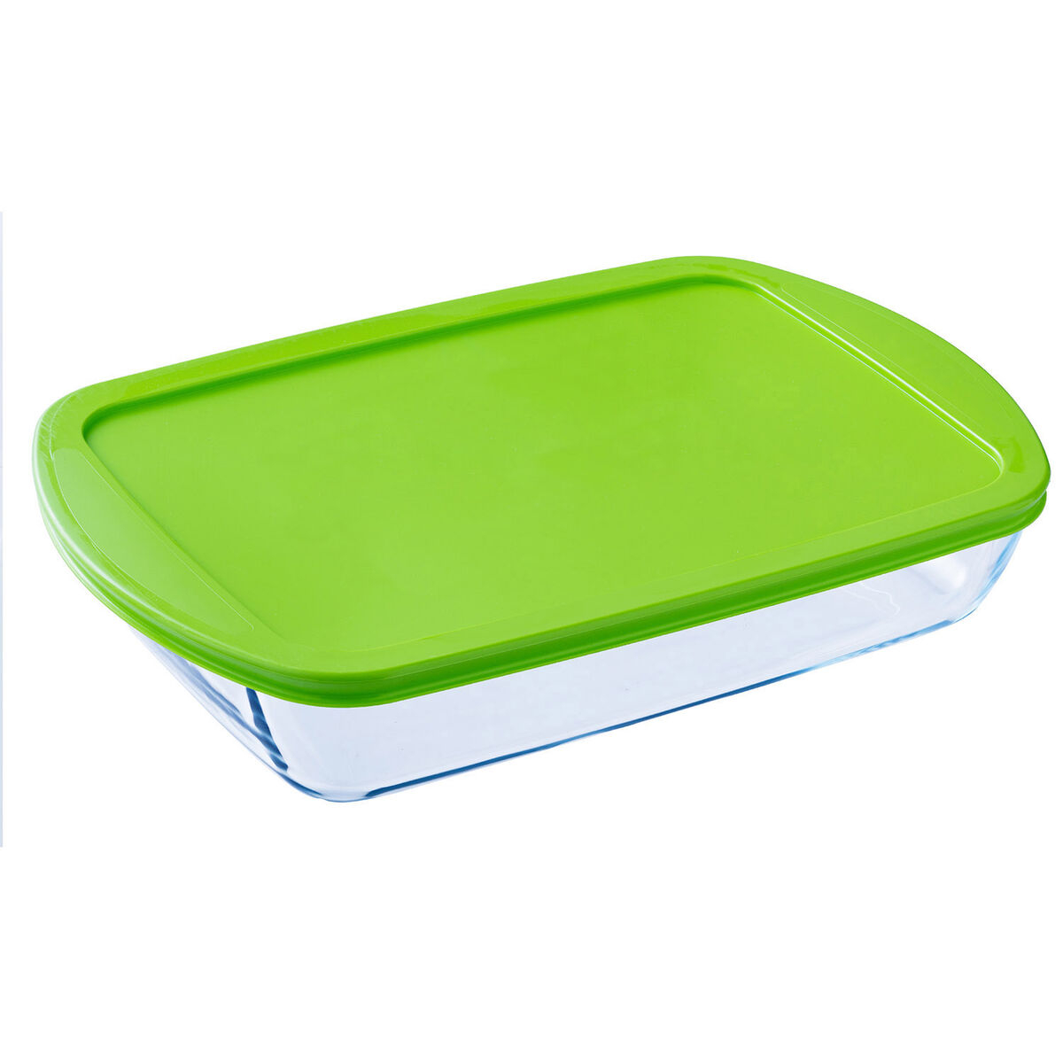 Rektangulär matlåda med lock Pyrex Cook & store Transparent Silikon Glas (4,5 L) (4 antal) - 2