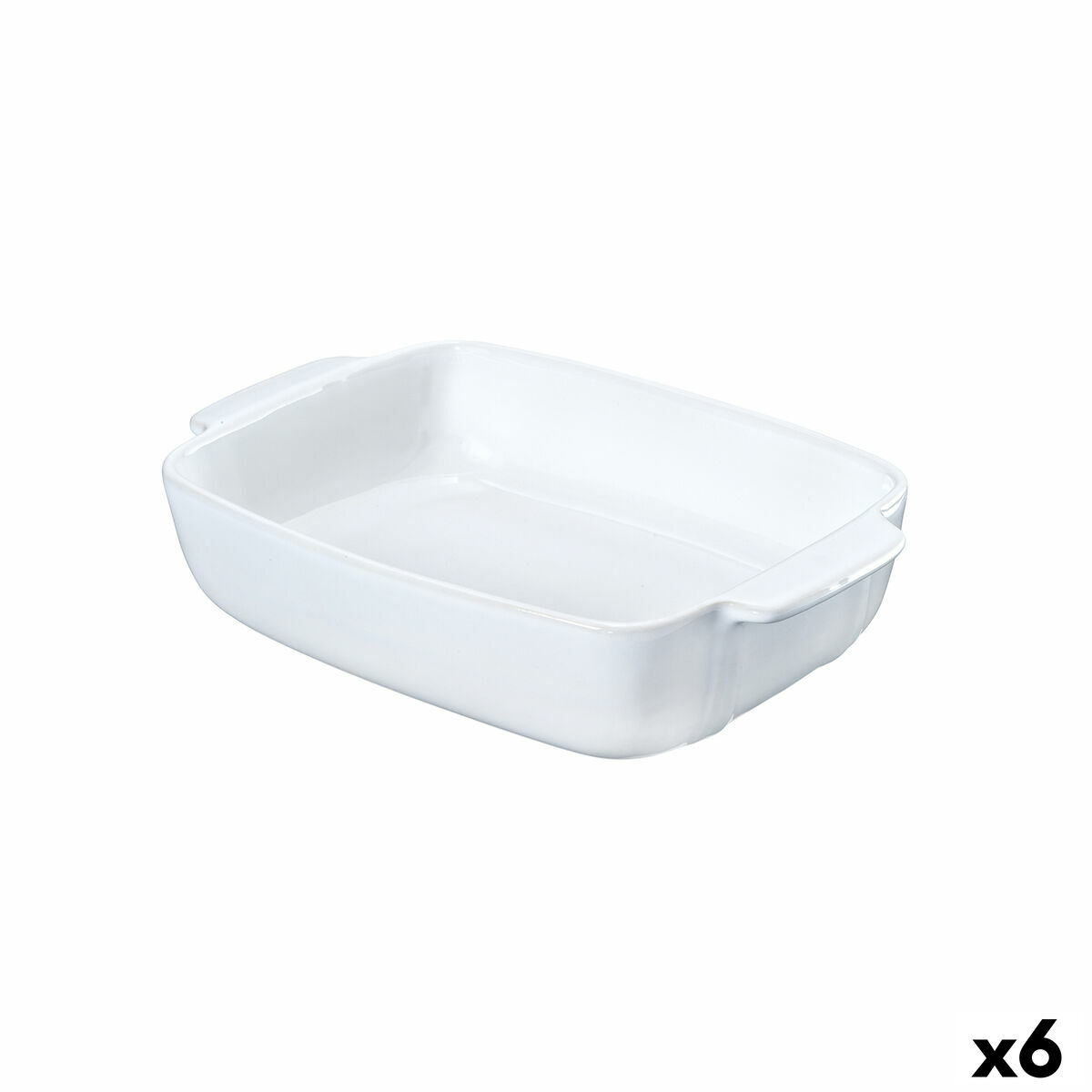 Ugnsform Pyrex Signature Rektangulär 36 x 23 x 7 cm Keramik Vit (6 antal)