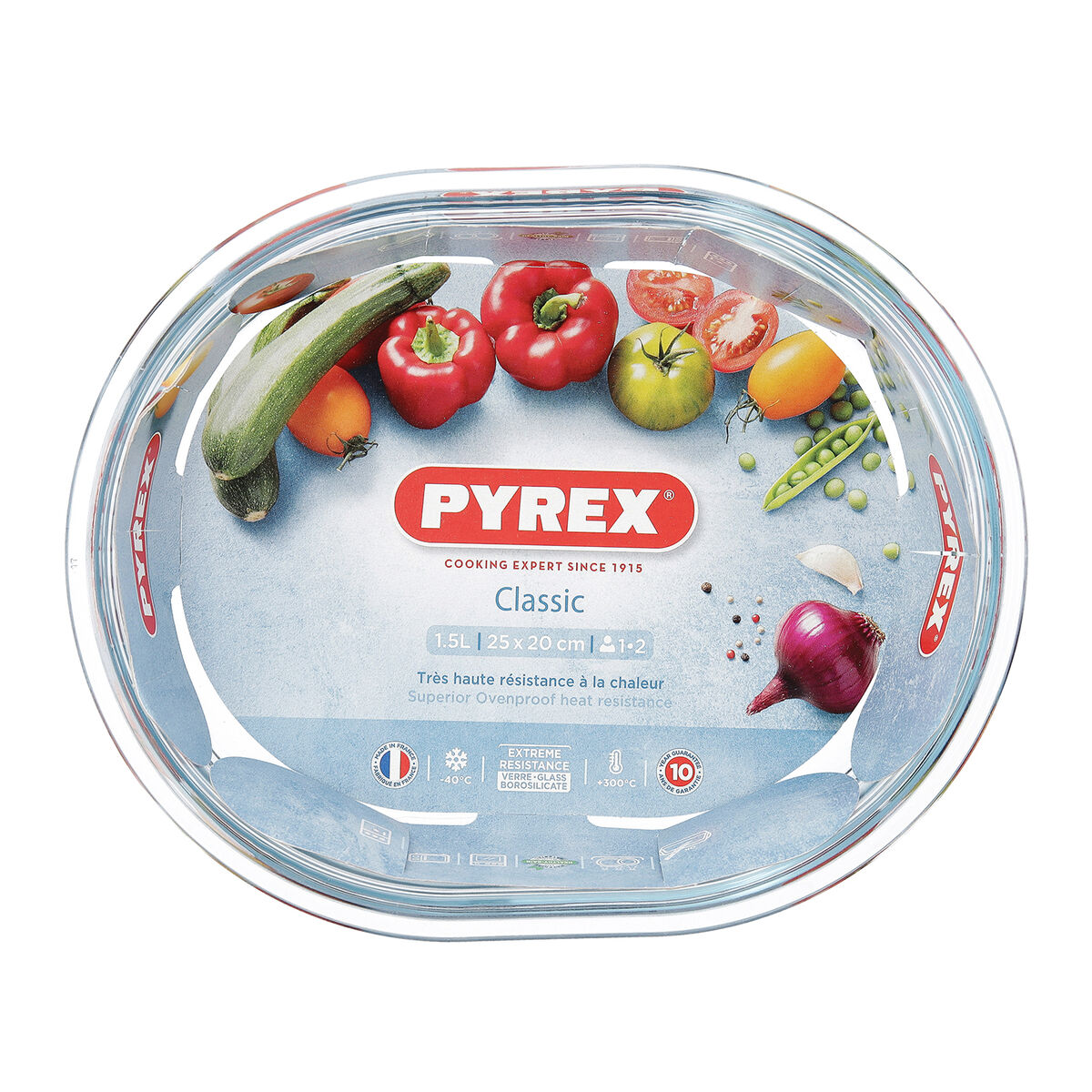Servingsfat Pyrex Classic Avlång Transparent Glas 25 x 20 x 6 cm (6 antal) - 2