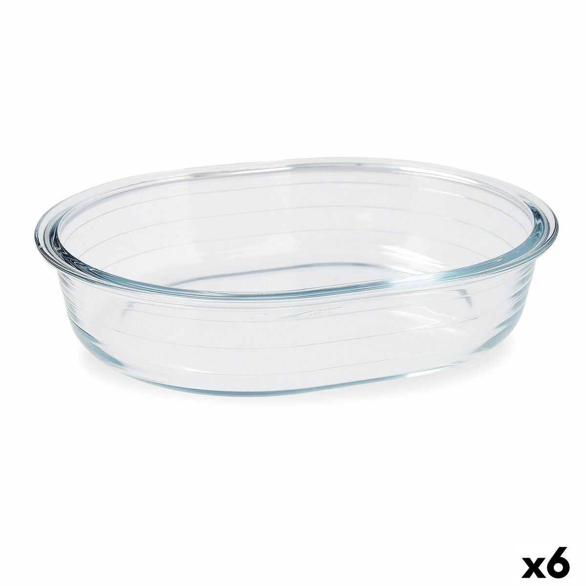 Servingsfat Pyrex Classic Avlång Transparent Glas 25 x 20 x 6 cm (6 antal)