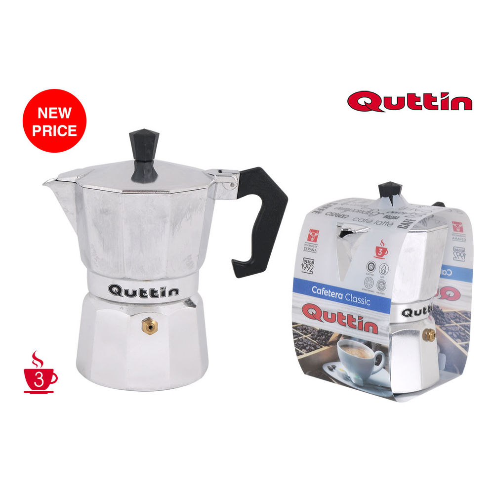 Italiensk Kaffepanna Quttin Classic 3 Csészék - 3
