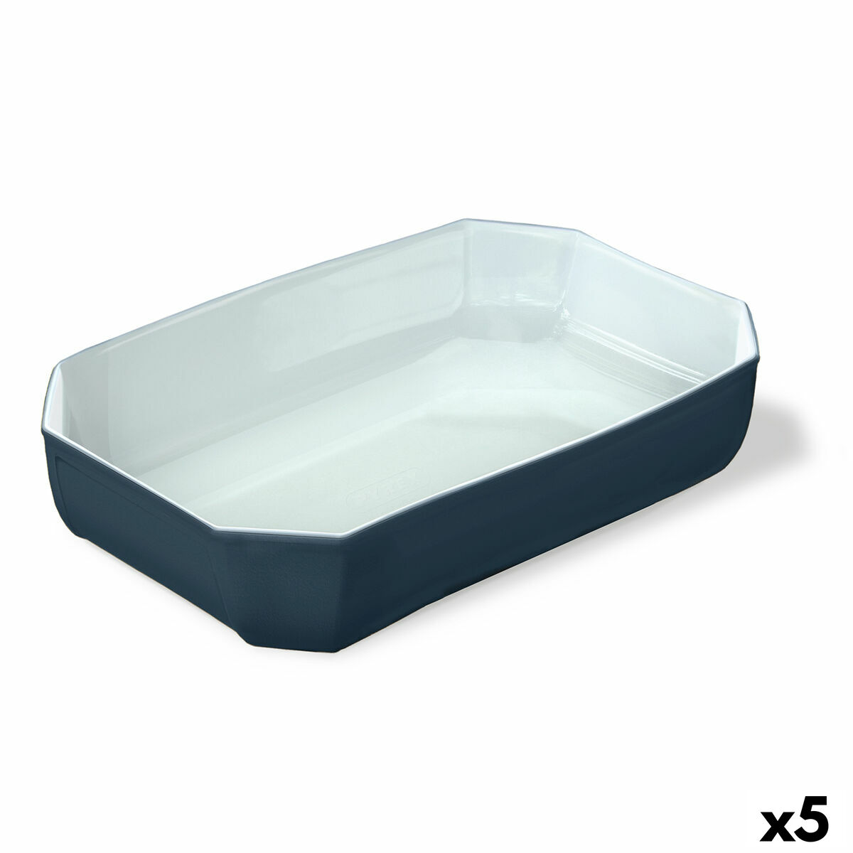 Servingsfat Pyrex Color's Rektangulär Grå Glas 33 x 22 cm (5 antal)