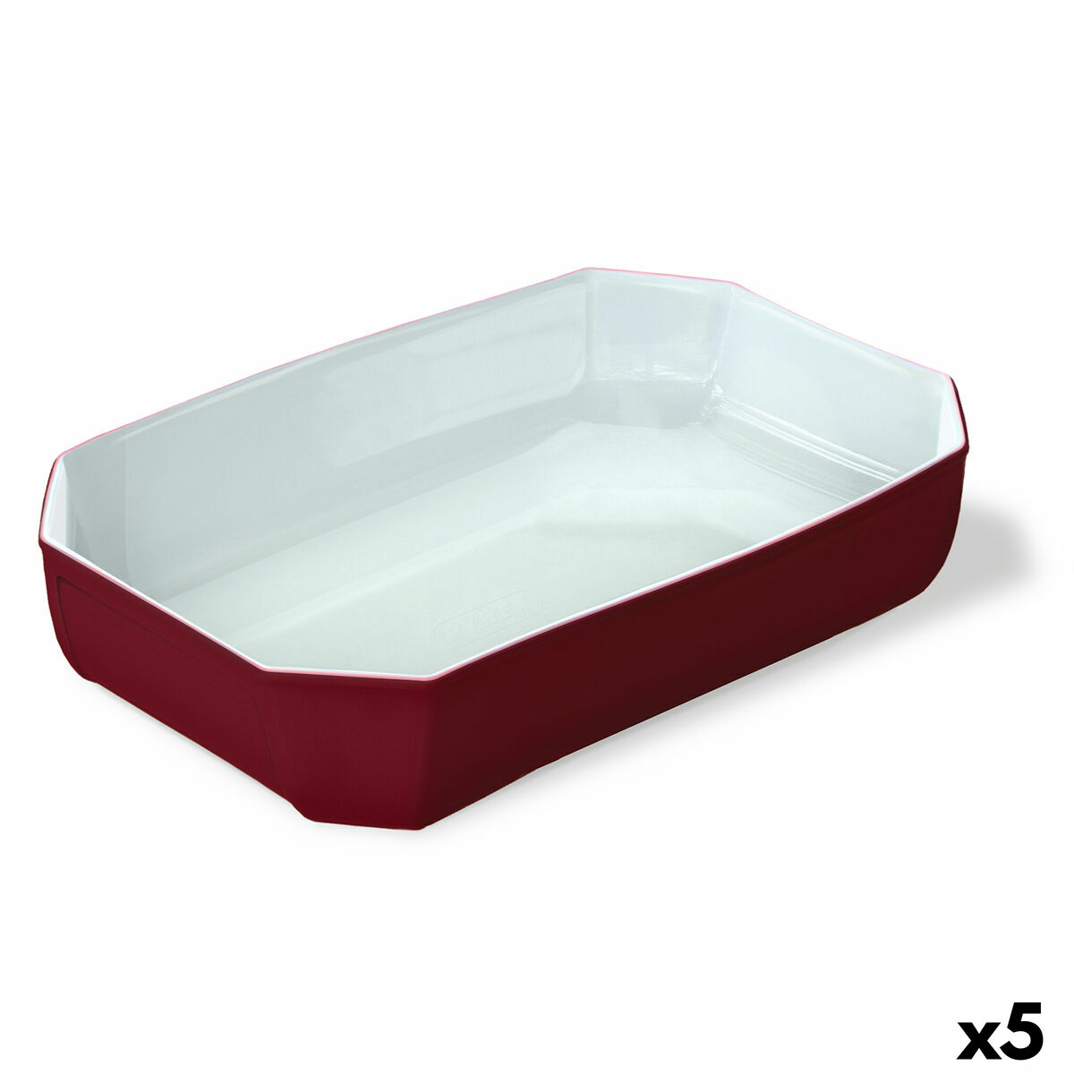 Servingsfat Pyrex Color's Rektangulär Röd Glas 33 x 22 cm (5 antal)