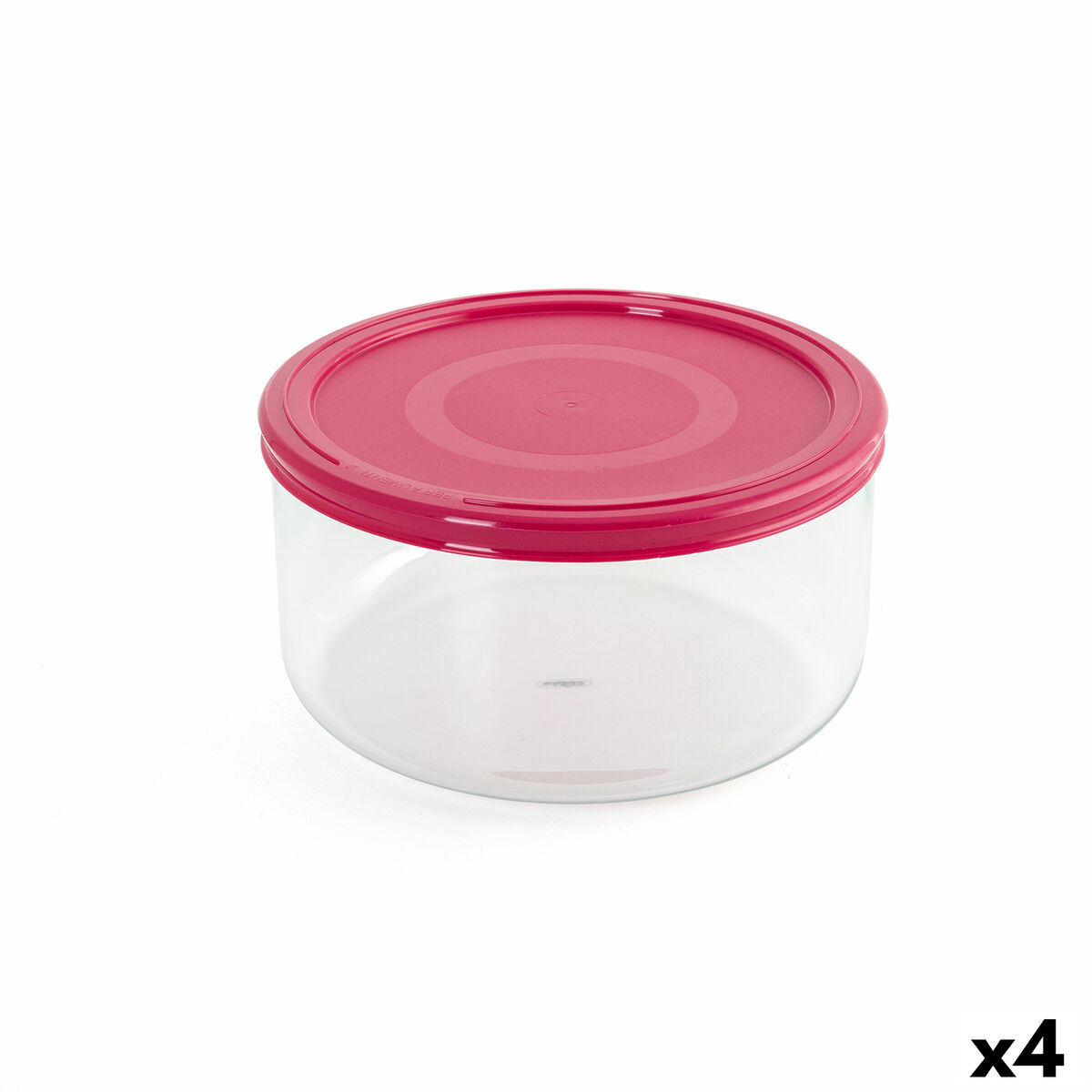 Rund matlåda med lock Pyrex Cook & frezze Rosa Glas (1,6 L) (4 antal)
