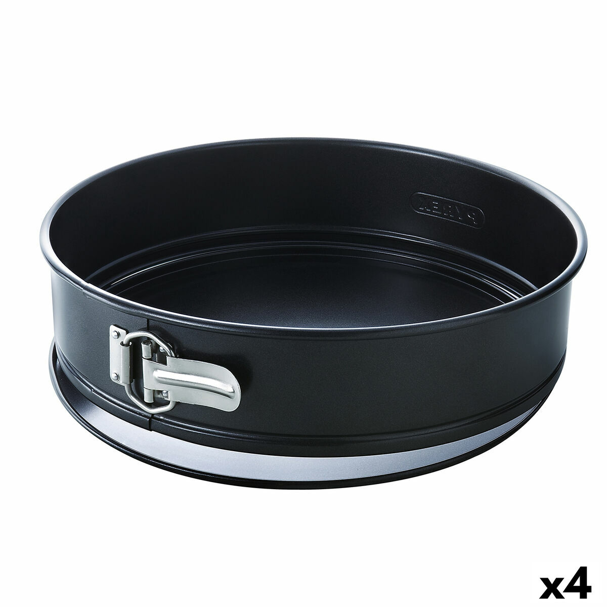 Avtagbar form Pyrex Magic Rund Svart 23 cm 4 antal