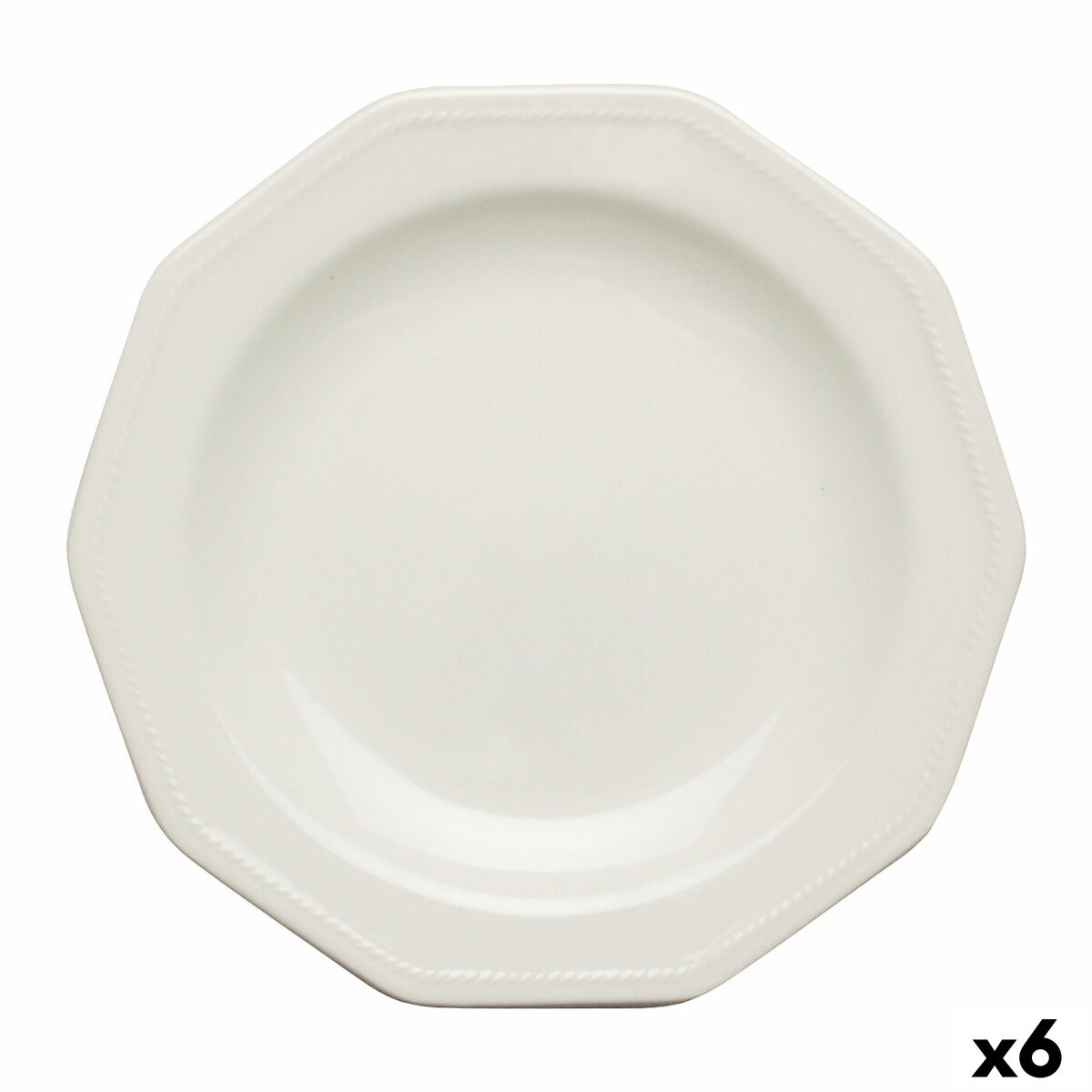 Dessert Churchill Artic Keramik Vit Edények (Ø 20,5 cm) (6 antal)
