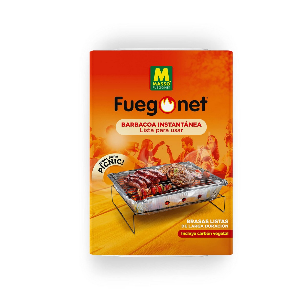 Engångsgrill Massó fuegonet el exterior