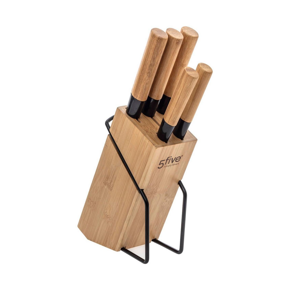 Knivset med trähållare 5five (32,5 x 22,5 x 7,5 cm)