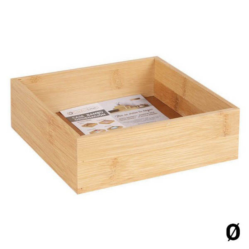 Allsidig låda Confortime Organiserare Bambu, Mått: 24 x 16 x 5 cm