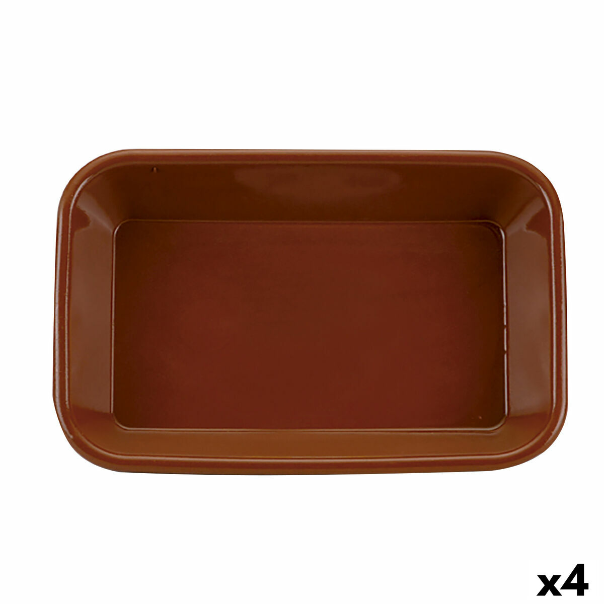 Servingsfat Raimundo Terrakotta Keramik Brun (35 x 25 x 6 cm) (4 antal)