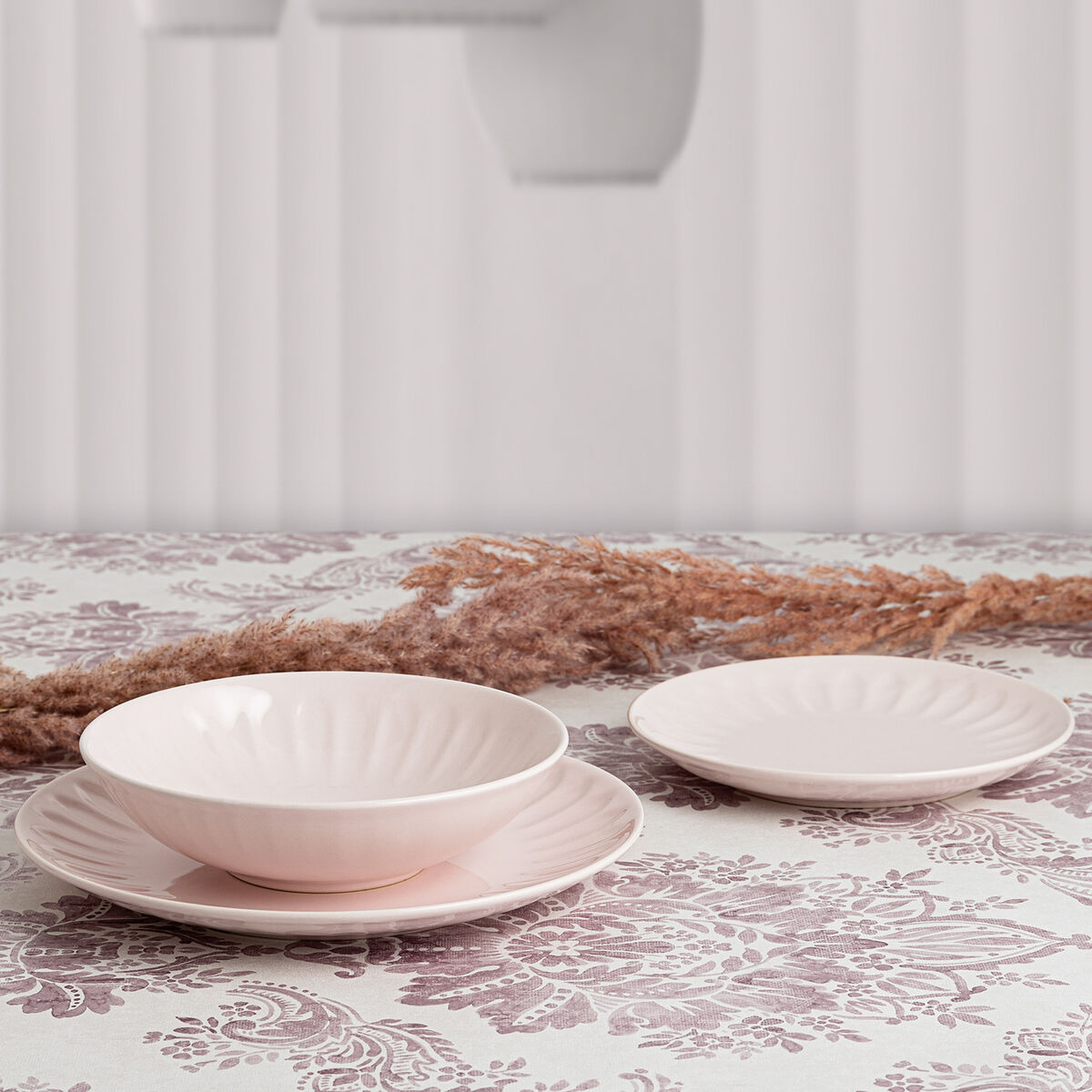 Dessert Bidasoa Romantic Keramik Rosa (Ø 21 cm) (12 antal) - 3