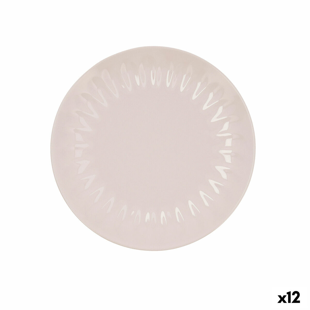 Dessert Bidasoa Romantic Keramik Rosa (Ø 21 cm) (12 antal)