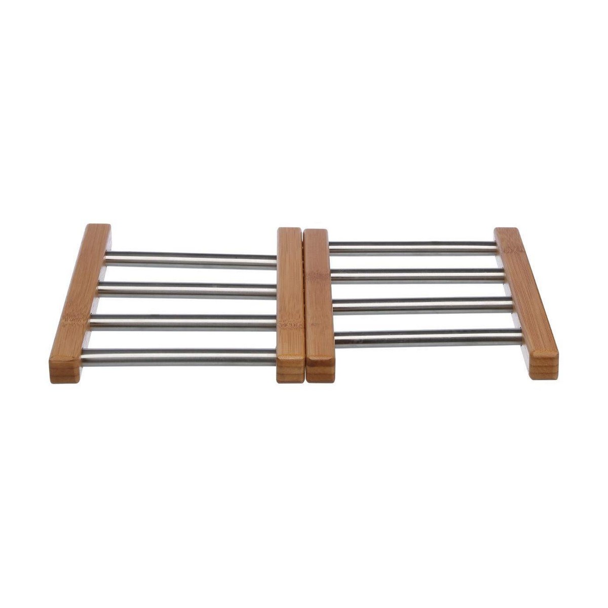 Bordsunderlägg Secret de Gourmet Rostfritt stål Bambu Utdragbar (35,2 x 22,2 x 2 cm)