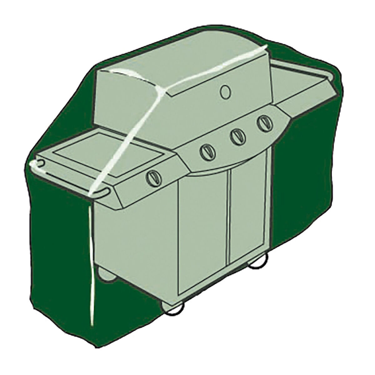 Skyddskåpa för grill Altadex Grön Polyetylen 103 x 58 x 58 cm - 2