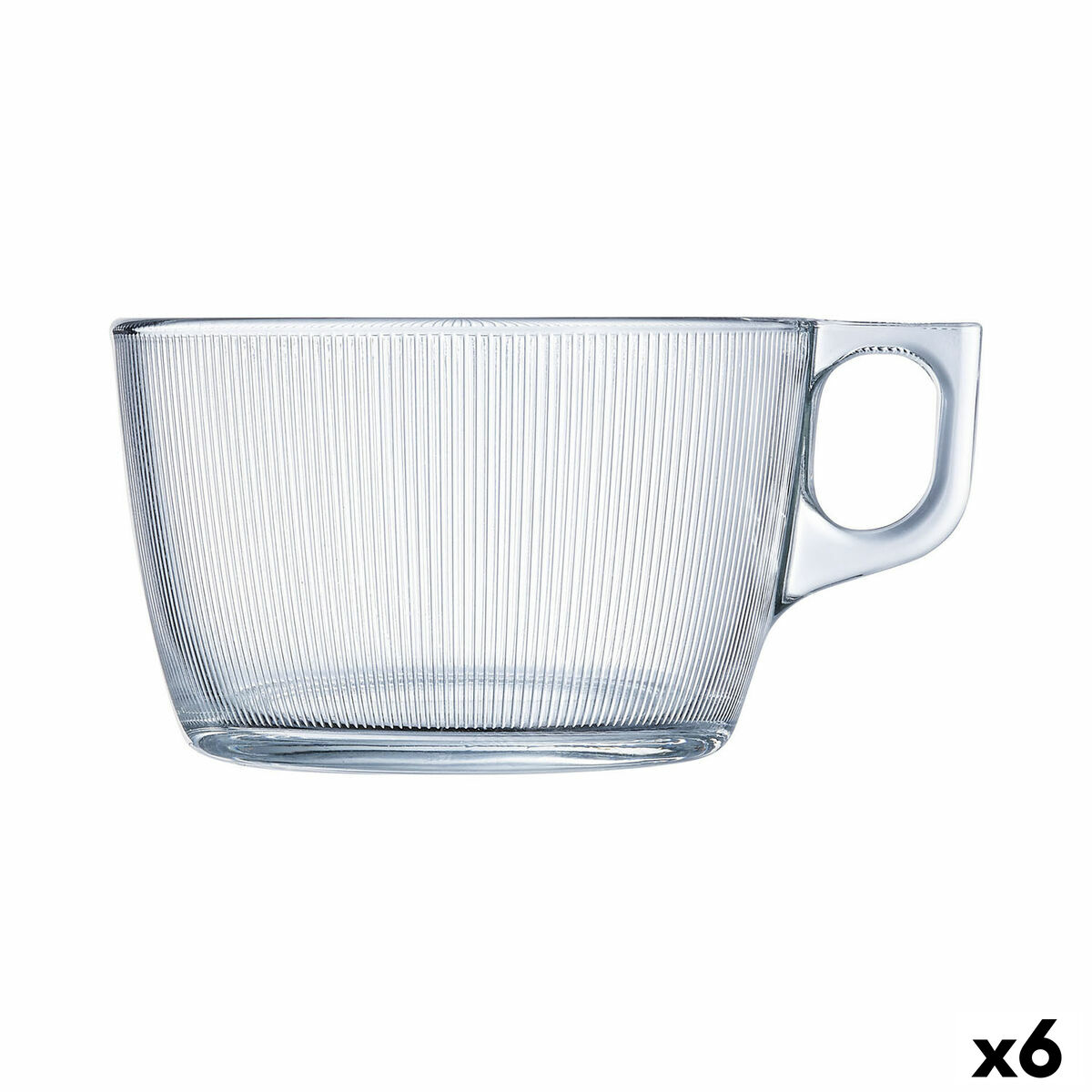 Koppar Luminarc Stripy Stor Transparent Glas (500 ml) (6 antal)