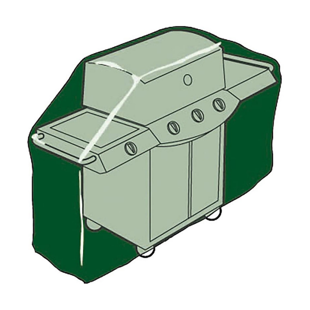 Skyddskåpa för grill Altadex Grön (103 x 58 x 58 cm)