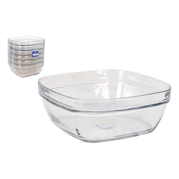 Salladsskål Duralex Lys Fyrkantig Stapelbara (20 x 20 x 8 cm) (2 L)