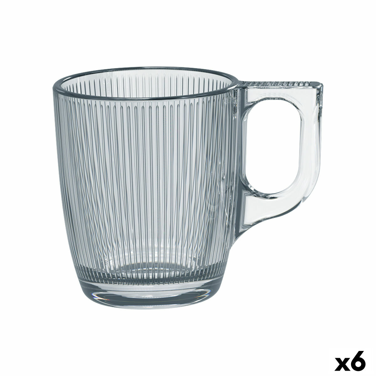 Koppar Luminarc Stripy Transparent Glas 90 ml (6 antal)