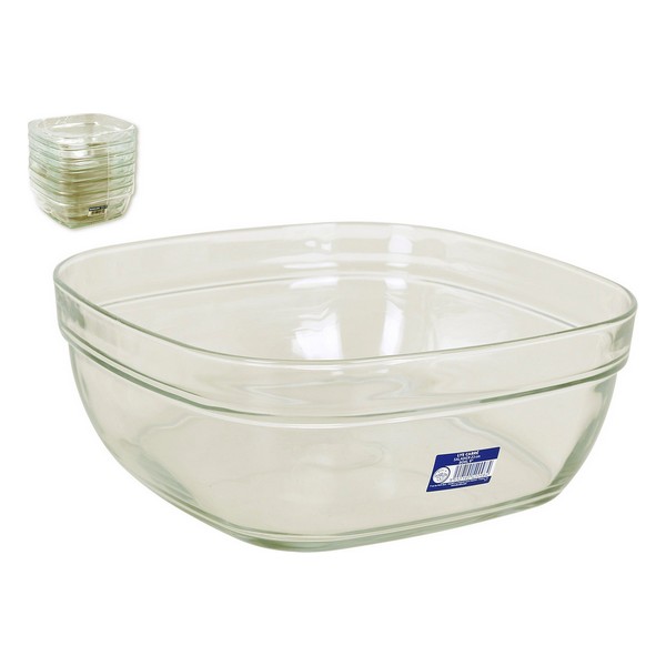 Salladsskål Duralex Lys Fyrkantig Stapelbara (23 x 23 x 9 cm) (3 L)