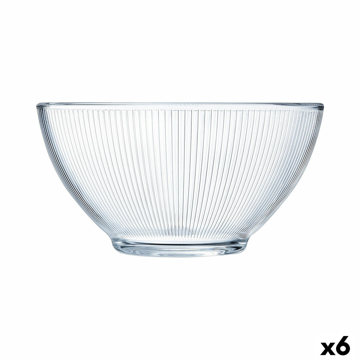 Skål Luminarc Stripy Frukost Transparent Glas (500 ml) (6 antal)