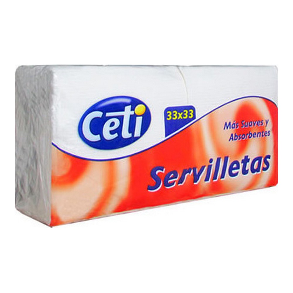 Pappersservett Ceti Vit (33 x 33 cm)