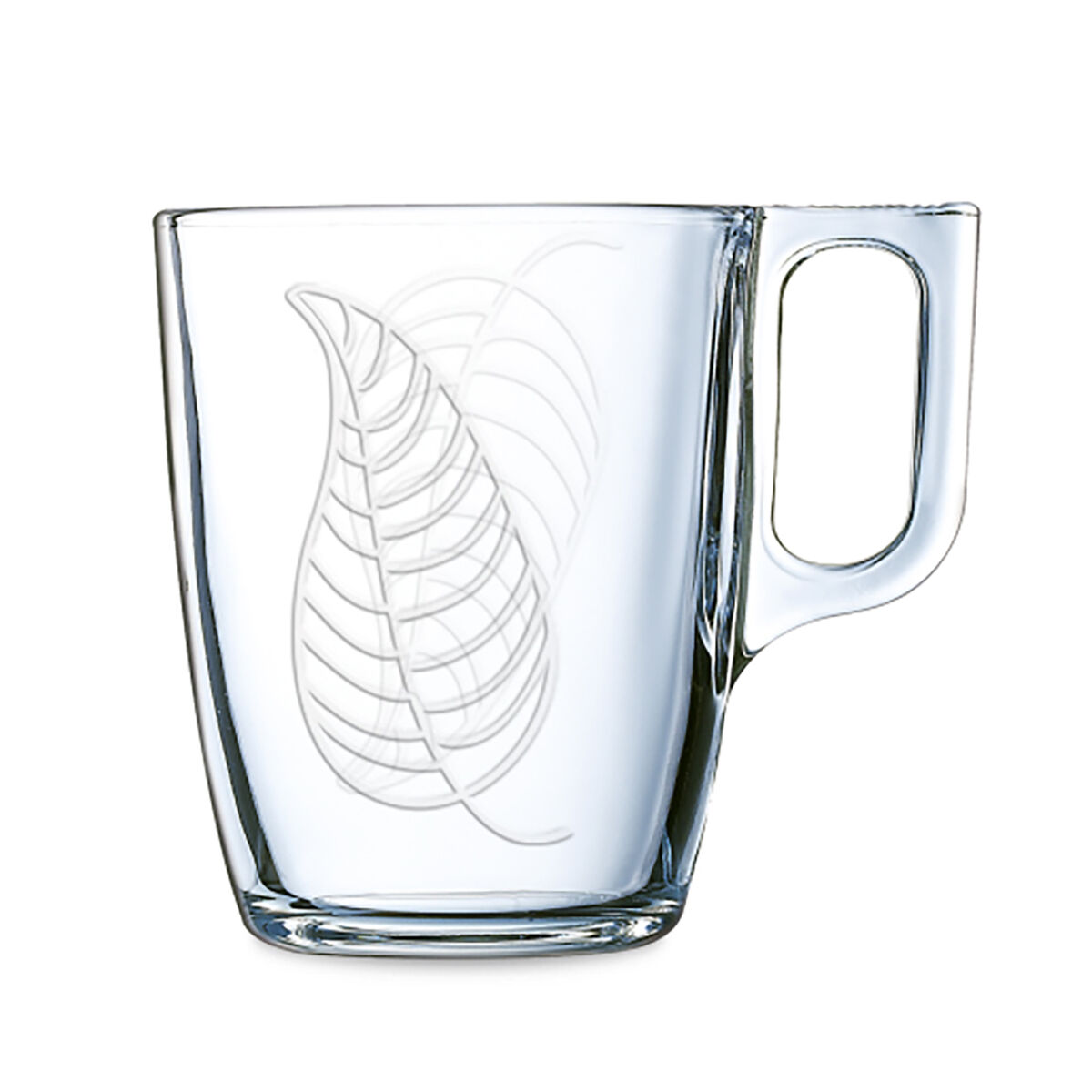 Koppar Luminarc Leaves Blad Frukost 250 ml Transparent Glas (6 antal) - 3