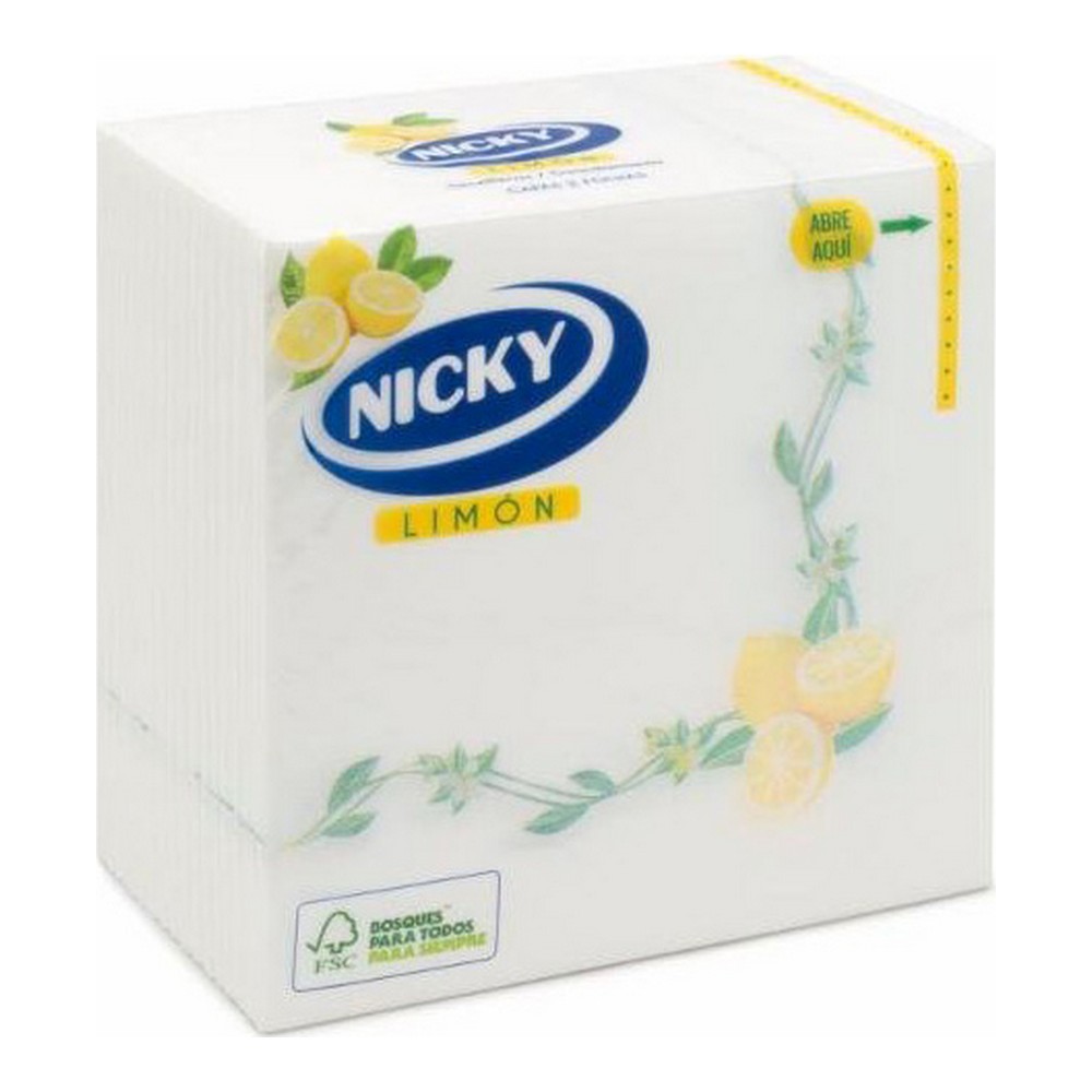 Pappersservett Nicky Maxi Vit Citron